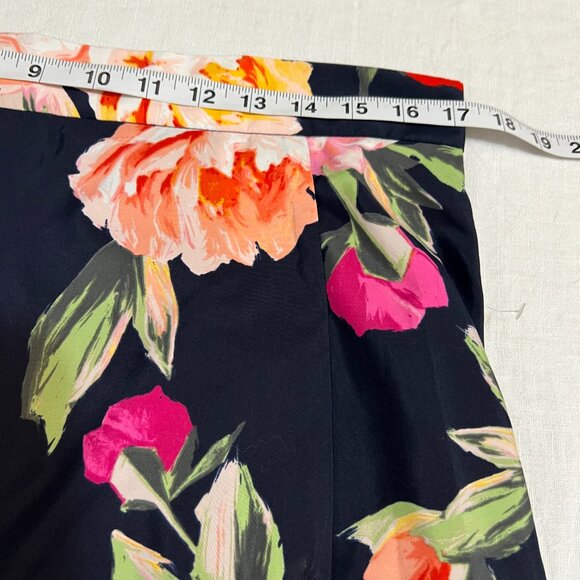 NWOT Eliza J Floral High Low Skirt Size 14 Peony Ruffle Hem Asymmetrical Elegant